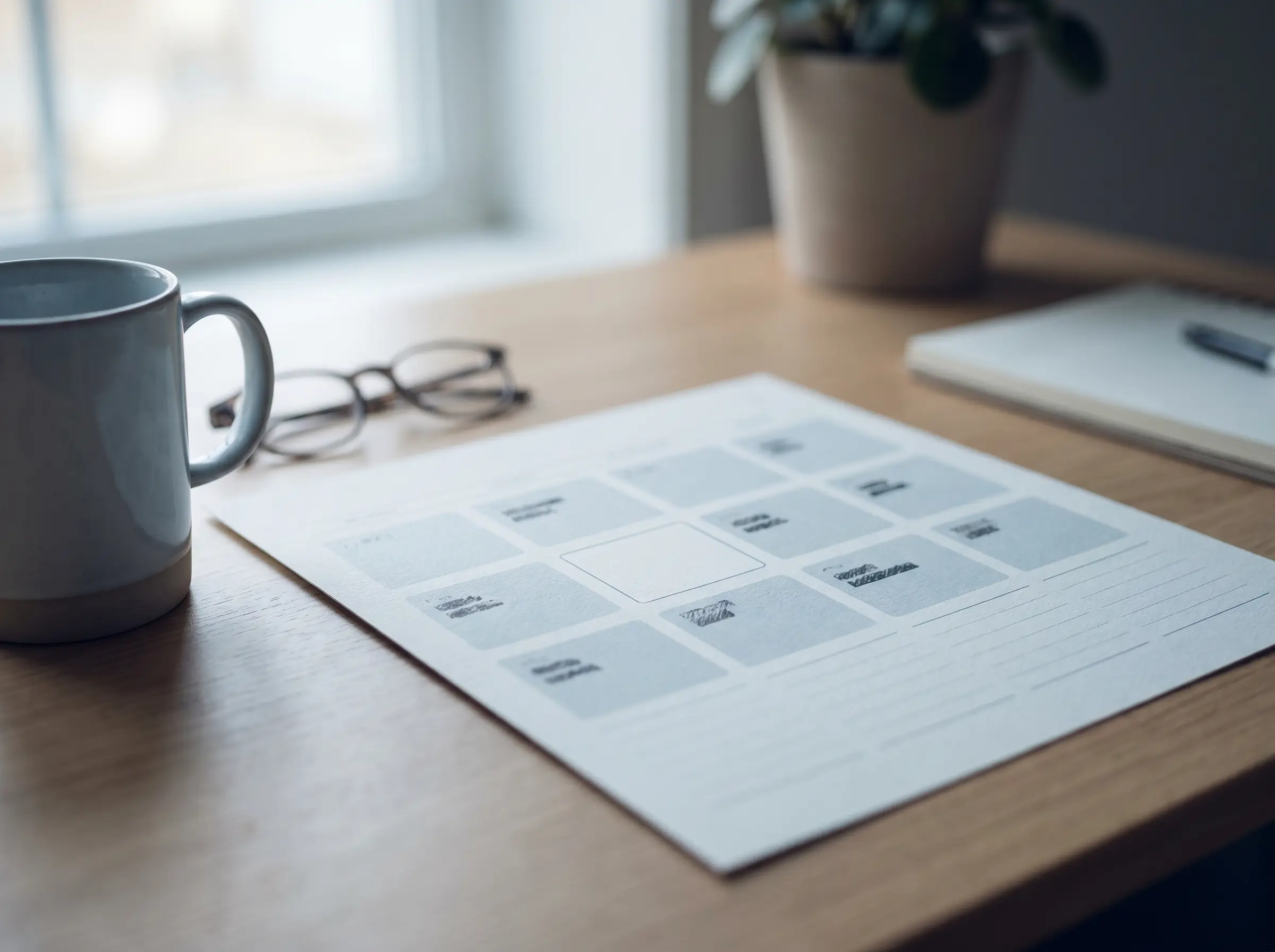 Créneau de rendez-vous manqué symbolisé par un agenda papier sur un bureau